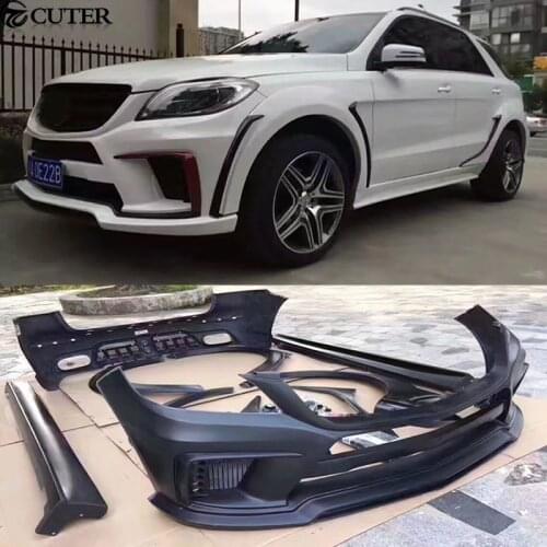 W164 ML350 Car body kit FRP Unpainted front Rear bumper Side skirts for Mercedes Benz W164 ML400 WALD body kit 12-16