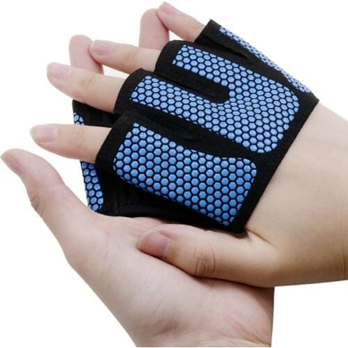 RUNATURE Gym Fitness Half Four Finger Gloves Yoga Gloves Anti-Slip Protectable Bodybuilding Gloves Workout Gloves