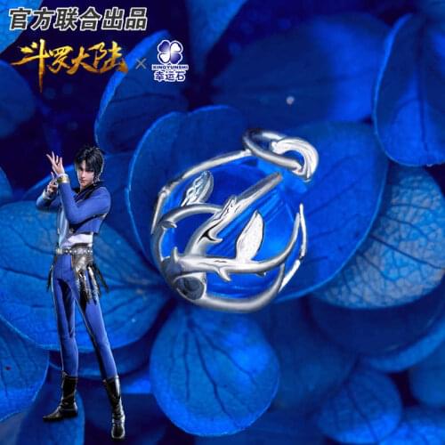 [The Land Of Warriors]Douluo Continent Anime Tang San Necklace 925 Sterling Silver Dou Luo Da Lu Shrek Action Figure Gift