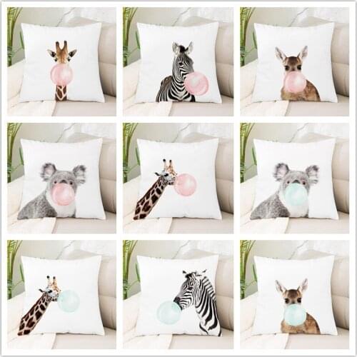 Animals Funny Colorful Cushion Cover Throw Pillow Case for Home Chair Sofa Decoration Square Pillowcases