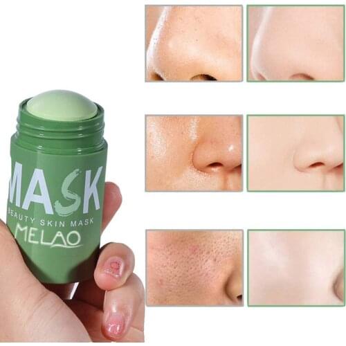 1PC Clean Face Mask Green Tea Oil Control Facial Mask Stick Cleaning Pores Dirt Moisturizing Hydrating Whitening Skin Care