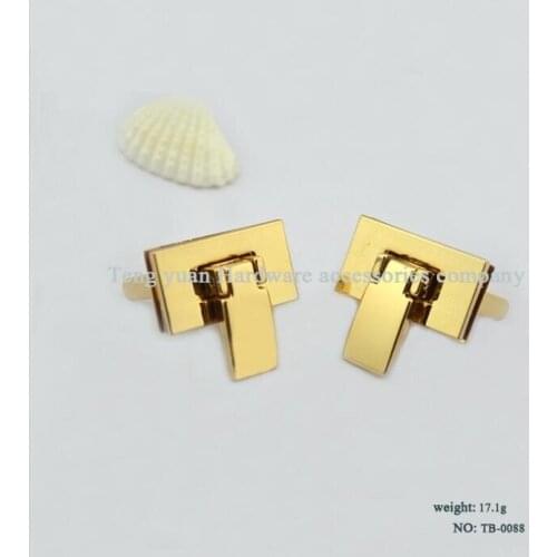 10 PCS/lot) metal plating processing leather handbags fine fashion simple lock decorative accessories