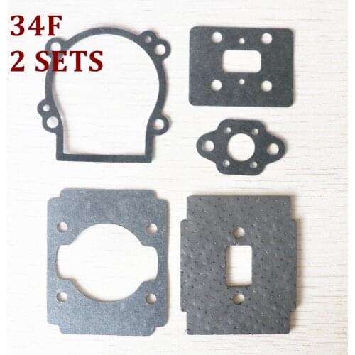 2 sets repair paper gasket set for 25.4CC 1E34F Brush cutter tea plucking machine