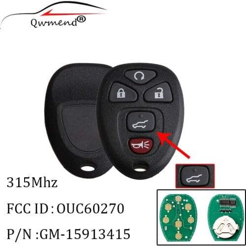 2pcs OUC60270 Smart Car Key for GMC Acadia Savana Sierra Yukon XL 1500 2007-2014 Car Remote Key Fob 15913415 Original key DIY