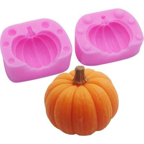 3D Pumpkin Silicone Candle Molds Candy Cake Soap Making Mould Chocolate Halloween Thanksgiving Christmas Decoration Clay Mold
