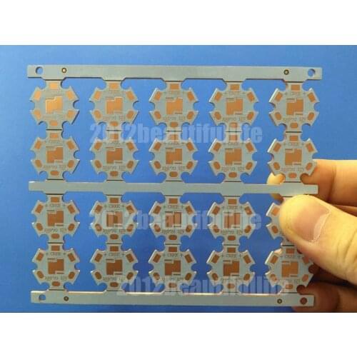 5pcs/lot 20mm 6V 12V Thermoelectric Separation Copper PCB for CREE XHP70 Leds