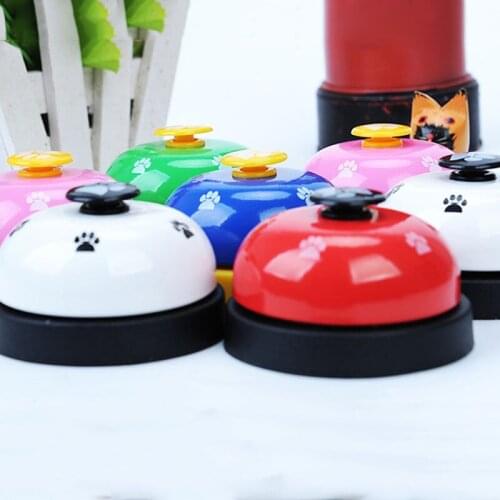 6 Color Pet Dog Toy Training Bell Meal Feeding Call Puppy Metal Pet Training Bell Responder Pet Toy