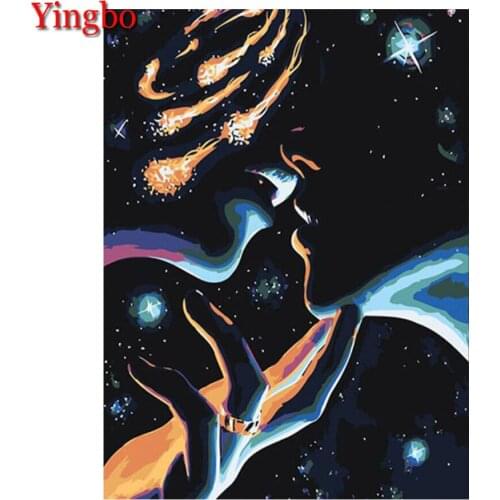 Couple kiss Diamond Embroidery full square round drill 5d diy diamond painting abstract art 3d cros-stitch kit,bedroom decor