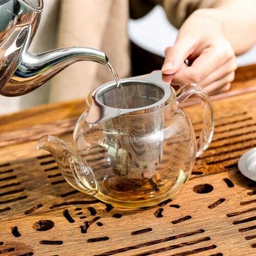 Premium Tea Strainer with Lid and Double Handle Stainless Steel Tea Filter for Cup Teapot Pots Tea Bowls