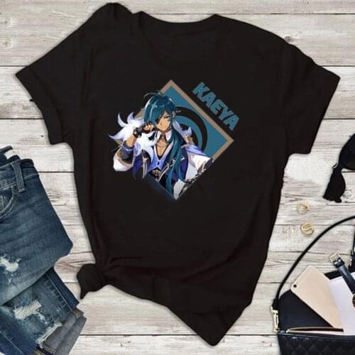 Japanese Style Print Graphic Game Genshin Impact Grunge T Shirts Plus Size Woman Tshirts Casual Harajuku Anime Femme T-shirts