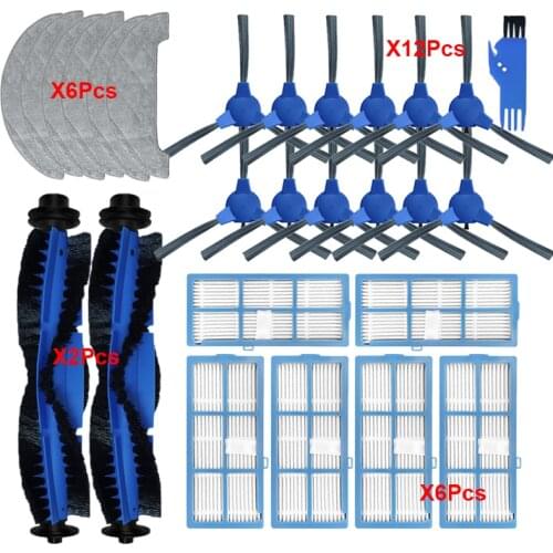 Vacuum Cleaner Accessories Kits Mops Cloth for Proscenic 850T Main Roller Brush Side Brushes HEPA Filters Rag Pad Parts
