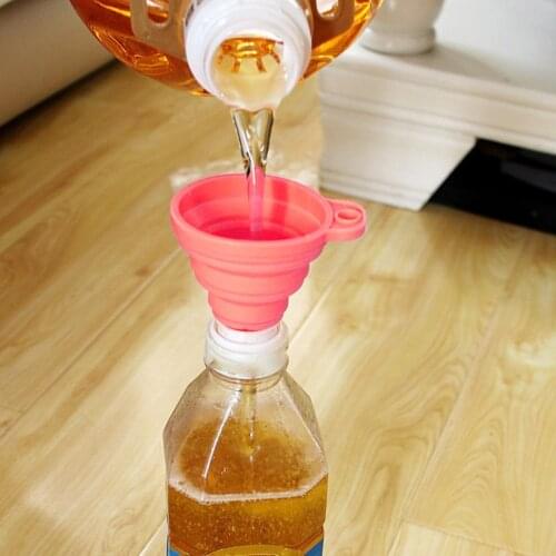 Kitchen Portable Collapsible Silicone Funnel Creative Household Items Candy Long Neck Funnel Silicone Folding Funnel