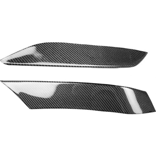 80%HOT 2Pcs Front Bumper Cover Protective Self-adhesive Carbon Fiber Black Front Bumper Trim for BMW F80 M3 F82 F83 M4S1 2014-20