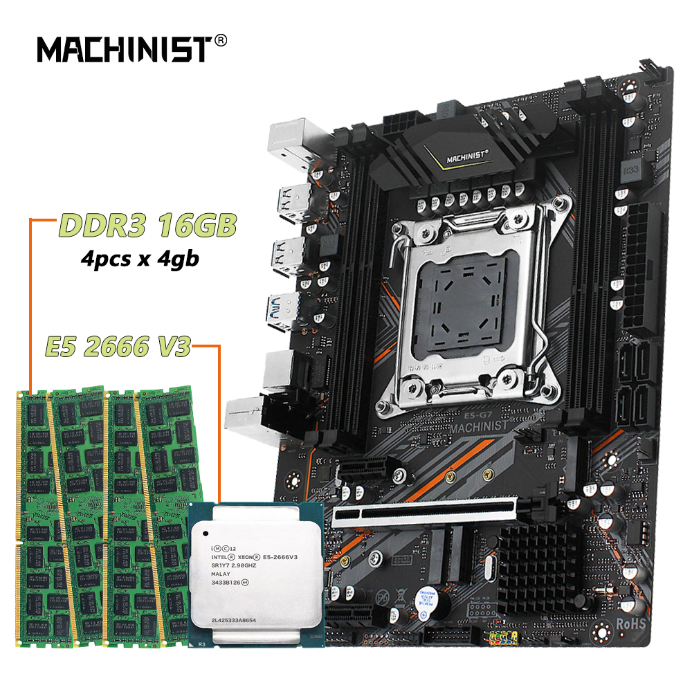 Machinist X99 Motherboard Four Channels Support LGA 2011-3 CPU DDR3 ECC/NON-ECC Memory Intel Xeon E5 V3&V4 Processor x99-G7