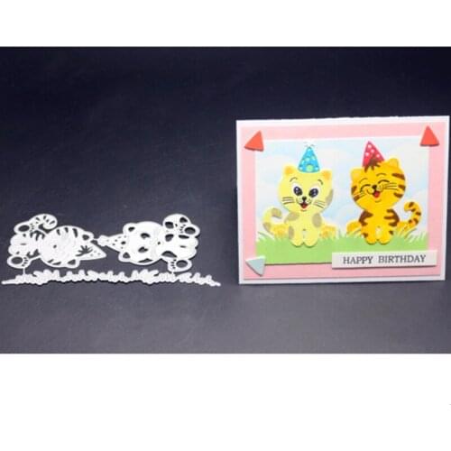 YINISE SCRAPBOOK Metal Cutting Dies For Scrapbooking Stencils CUTE CAT Paper Album Cards Making Embossing Die Cuts Cutter MOLD
