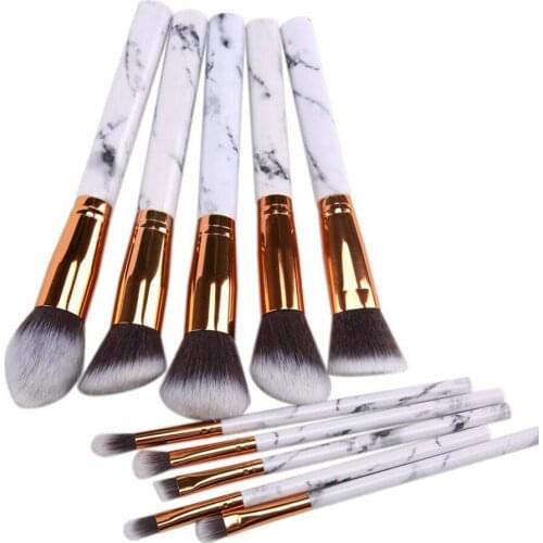 Mitation Marble Makeup Brush Set Eye Shadow Brush Makeup Tools Private Label Wholesale