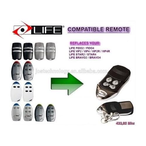 New LIFE FIDO2 / FIDO4 / VIP2 / VIP4 / VIP2R / VIP4R / STAR2 / STAR4 / BRAVO2 / BRAVO4 compatible remote control top qualit