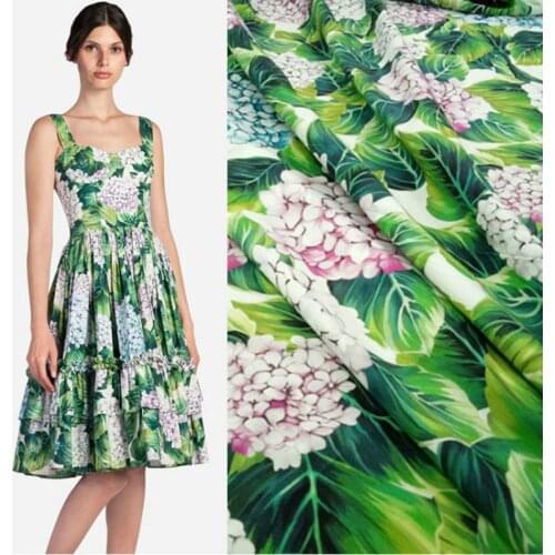 Parent-child wear printed cotton fabric brand dress childrens wear fabric meter handmade DIY fabric wholesale cotton cloth