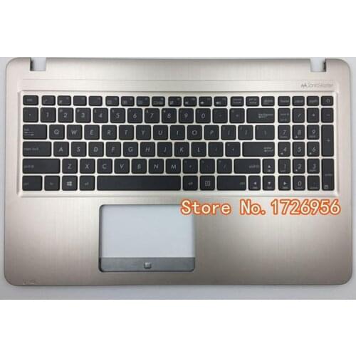 Original golden for ASUS X540 X540L X540LA X544 X540LJ X540S X540SA X540SC R540 series keyboard with palmrest frame