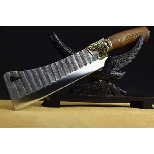 Longquan Outdoor Wood Chopping Tool Household Wood Chopping Tool Hand Forged Knives Old Retro Agricultural Tools