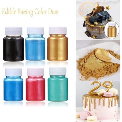 5/15g Edible Gold Powder Mousse Cake Fondant Macaron Chocolate Decoration Glitter Powder Silver Pearl Powder Baking Color Dust