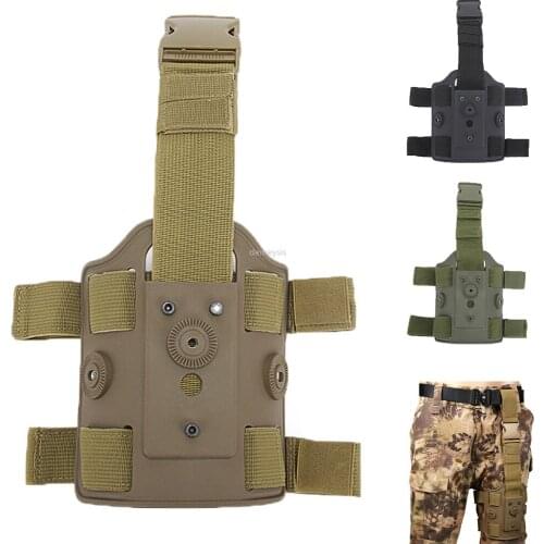 Tactical Drop Leg Holster Platform Airsoftsports Pistol Gun Holster Panel Plate for GLock 17 M9 HK USP Colt 1911 Beretta M92