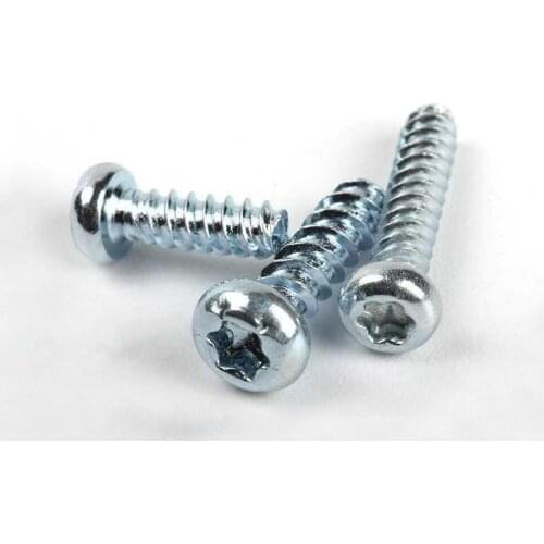 30pcs M4 galvanized Torx pan head screw T&TX round headed anti-theft no column self-tapping flat tail bolt 8mm-16mm long