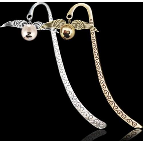 Vintage Wing Snitch Metal Bookmark Deathly Hallows Index Divider For Reading Notebook Book Mark Marque Page Mate Marker Retro