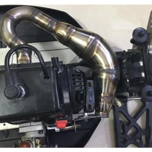 Stainless steel handmade welding exhaust pipe Torque tuned for 1/5 rc raing TLR 5IVE-B gasoline truck remote control toys car