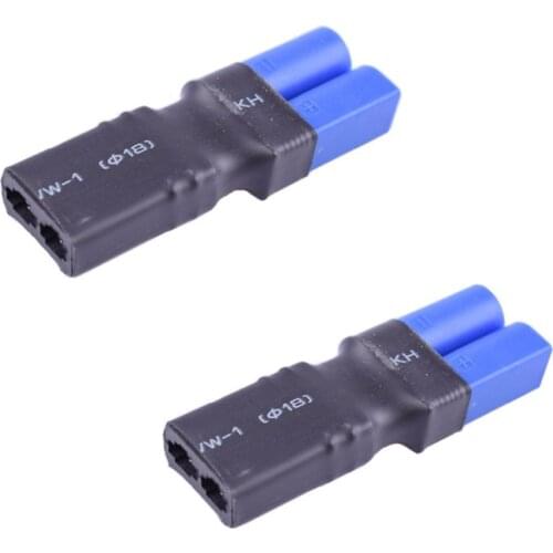 2 pieces EC5 Male to TRX Traxxas Female No Wires Adapter for RC Battery Charger