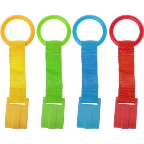 1Pc Baby Bed Portable Crib Stand Up Multi-color Wake Up Hook Pull Ring Foldable Pendants Toys Pull Ring