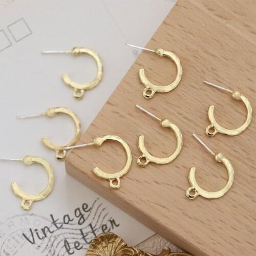 10 PCS 18x20mm Metal Alloy Gold Plated Stud Earrings Settings DIY Handmade Earrings Accessories