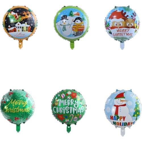 10pcs 18inch Happy Christmas Foil Balloons Santa Claus Tree Types For Birthday Xmas New Year Party Decoration Supplies Kids Toy