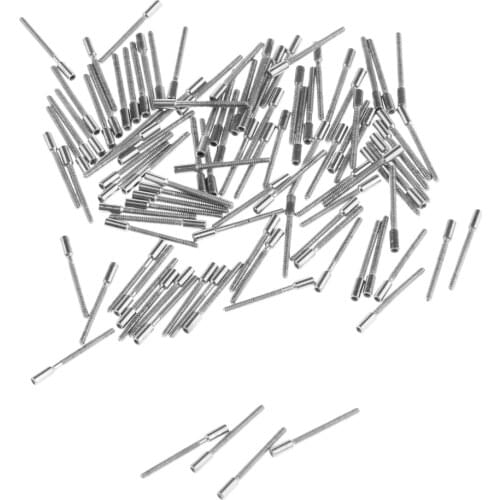 100 Pieces Watch Repair Part Accessories Watch Repair Kit Winding Stem Extensions 8mm for Watchmaker