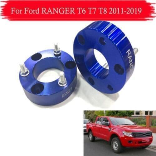 2pcs aluminum front coil shock spacer lift spacer Strut Spacers 32mm thickness for Ford ranger T6 suspension kit 4x4 lift kit