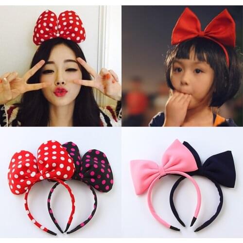 Children Bow Cute Hair Band Kids Hairbands Dot Baby Hair Bands Hair Accessories Baby Girl Headbands Festival Amusement Headdress