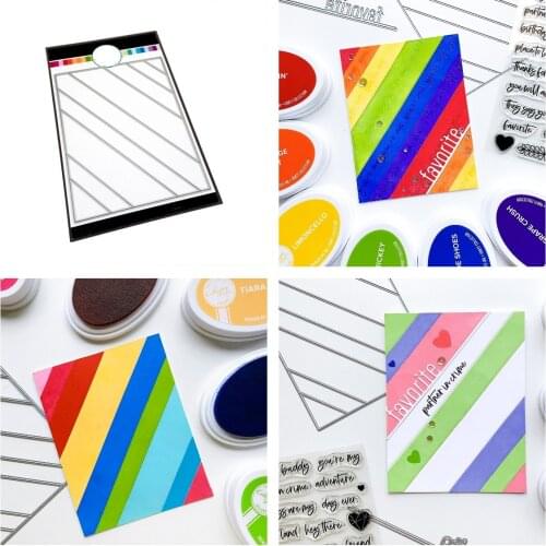 Diagonal Line Die Background Cutting Dies for DIY Scrapbooking Crafts Stencils Maker Photo Album Template Handmade Decoration
