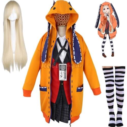 Anime Kakegurui Cosplay Figure Yomotsuki Runa Cosplay Costume JK School Girls Yumeko Jabami Uniform Hoodie Halloween Costumes