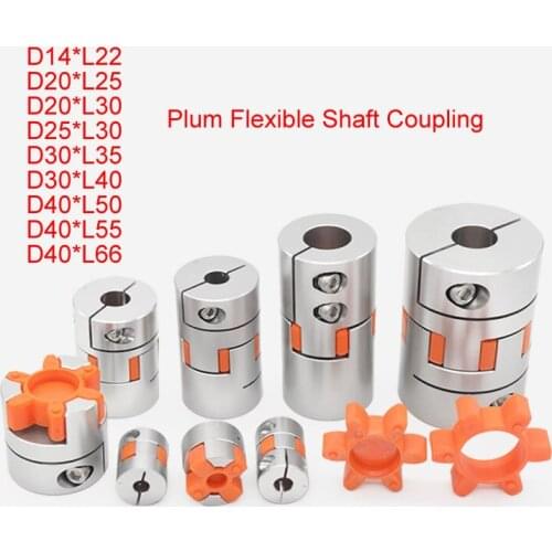 D14L22 D25L30 D30L35 Coupler Aluminium Plum Flexible Shaft Coupling Motor Connector CNC Flexible Coupler 5/6/6.35/8/10/12mm