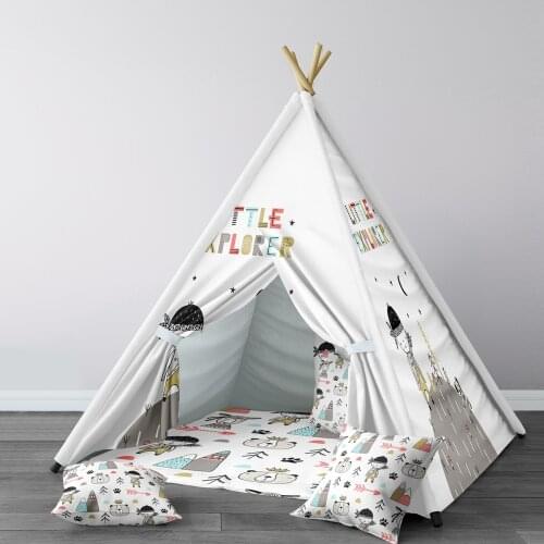 Play Tent for Kids Wigwam Portable Indoor Playground Tents Children Bedrooms Wild Western Child Model 054