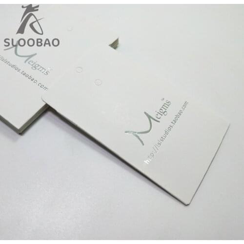 Customized logo/brand name rigid cardboard envelope/hang tag/paper label for garment clothes/shoes/bags/gift Transparent pocket