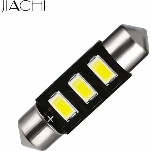 JIACHI 100 PCS Led C5W Festoon 36mm Auto Lights 211 212 5730 Chips 3 SMD Use For Car Interior Lamps Dome Reading Bulbs White 12V