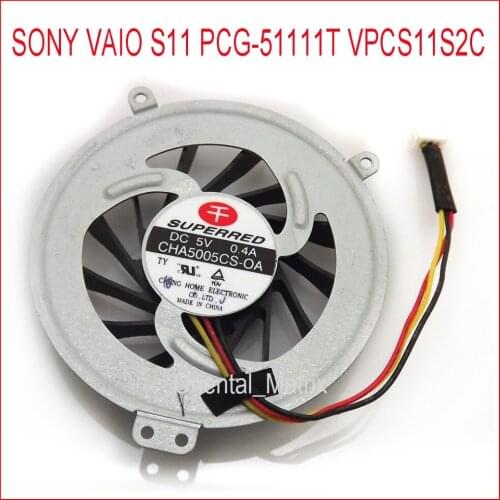 Free Shipping New SUPERRED CHA5005CS-OA DC5V 0.40A For SONY VAIO S11 PCG-51111T VPCS11S2C CPU Cooling Cooler Fan