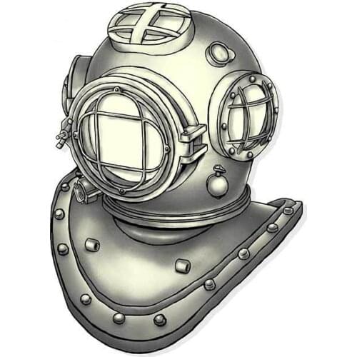 Hot 13 Cm for Diving Helmet Windshield Car Stickers Comical Decal Vinyl Material Waterproof Decals Sunscreen Decoration for Car