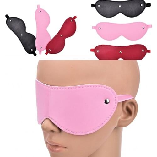 1PC Adult Party PU Leather Sex Eye Mask Belt Blindfold Erotic Fetish Masquerade Bondage For Men Women Erotic Toy Sex Products