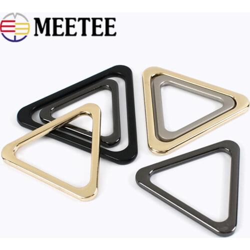 Meetee 10pcs 25/30/35/40mm Metal O Ring Buckles Webbing Hook Loop Clasp DIY Bags Strap Transfer Rings Buckle Connection Hooks