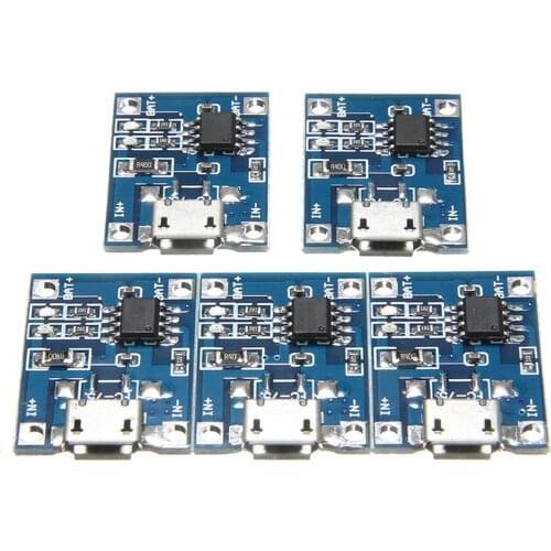 5pcs 5V Micro USB Charging Board Charger Module TP4056 For 1A Lithium Battery
