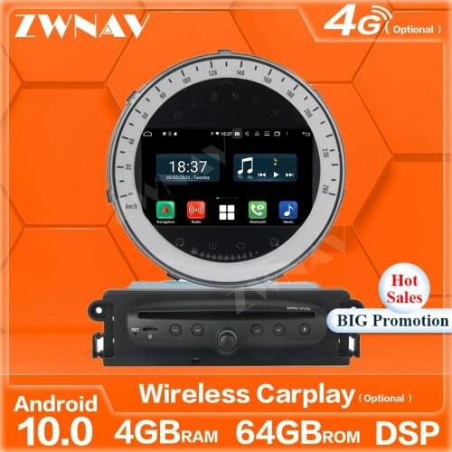 DSP 64G Android 10 Multimedia player For BMW MINI 2006 2007 2008 2009 2010 2011 2012 2013 Audio Radio stereo GPS Navi Head Unit
