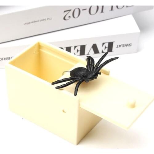 NEW Funny Scare Box Prank Spider Hidden in Case Great Quality Prank Scarebox Interesting Play Trick Joke Scared Toy Gift Fun toy