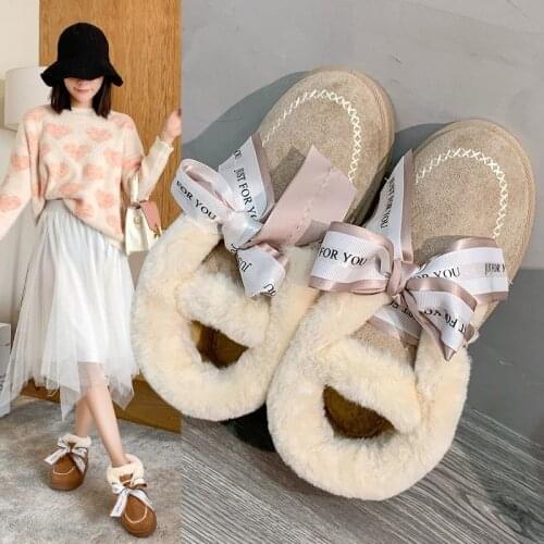 2021 New Snow Boots Womens Shoes, Warm Winter Plush One-step Anti-ski Boots, Plus Size Womens Shoes (36-42)